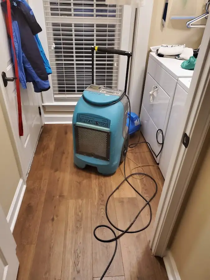 Commercial dehumidifier deployed for Flood Damage Cleanup in Joppatowne